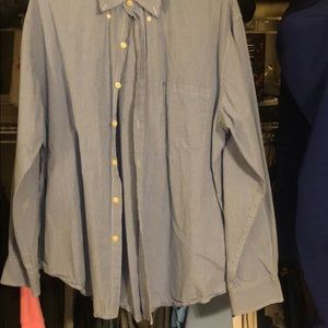 Men's large izod blue with white stripes